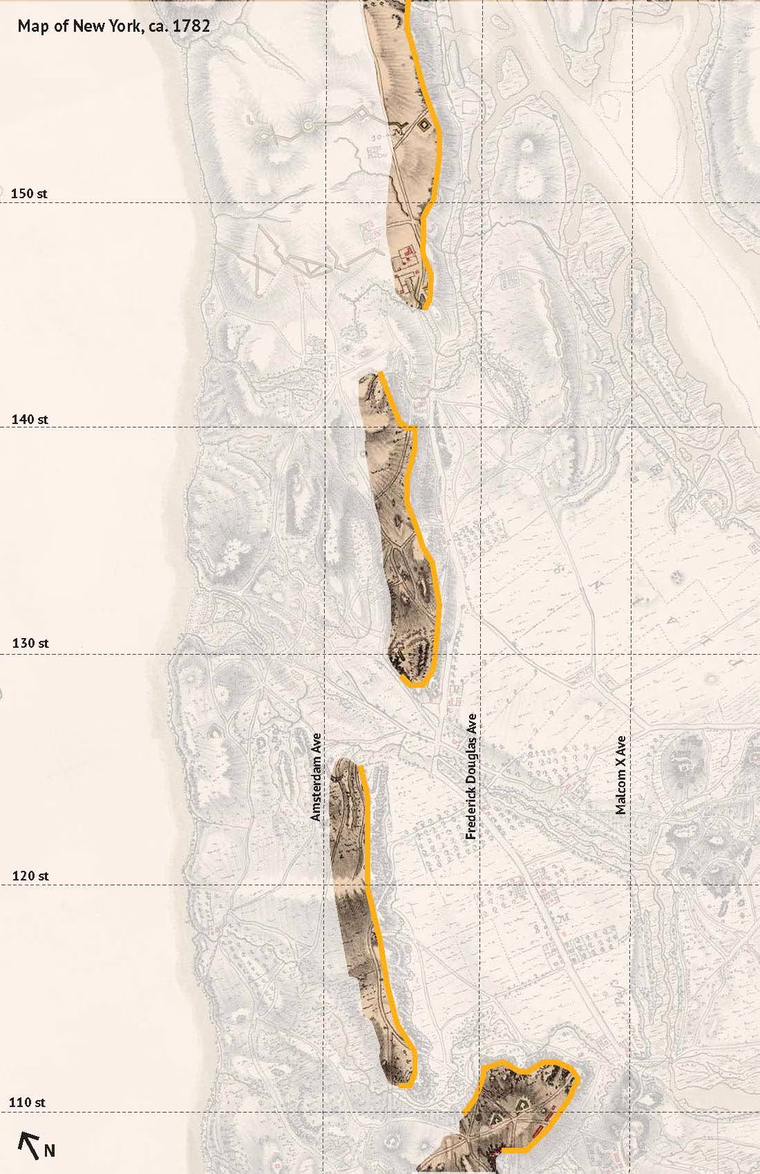 Harlem Schist boundary, ca. 1782